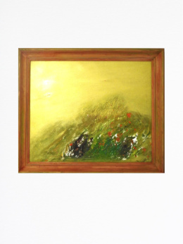 Obraz w ramie żółta łąka