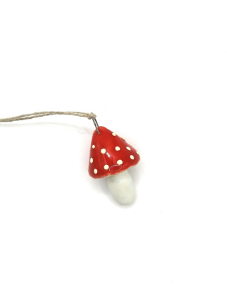 Muchomorek ceramiczny zawieszka do samochodu 2