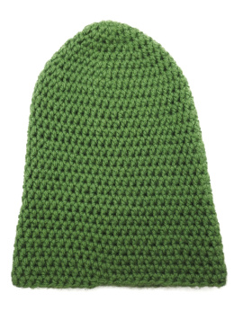 Wełniana zielona czapka 100% Alpaka