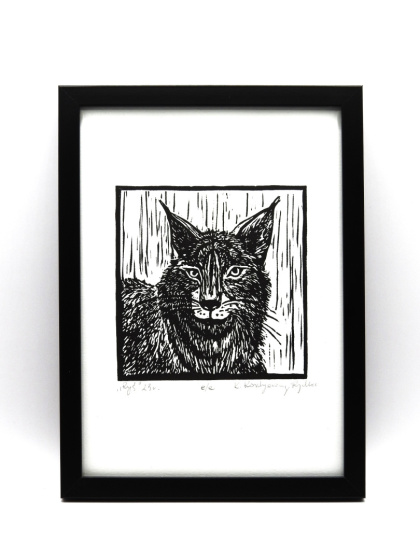 "Ryś" - grafika w ramie