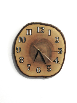 Zegar drewniany z drewna orzecha