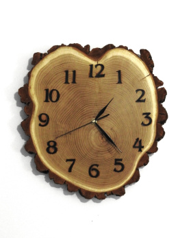 Zegar drewniany z drewna akacji