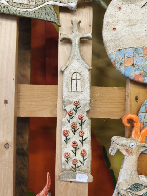 Kapliczka duża ceramiczna Bi ozdoba na ścianę ceramika 3