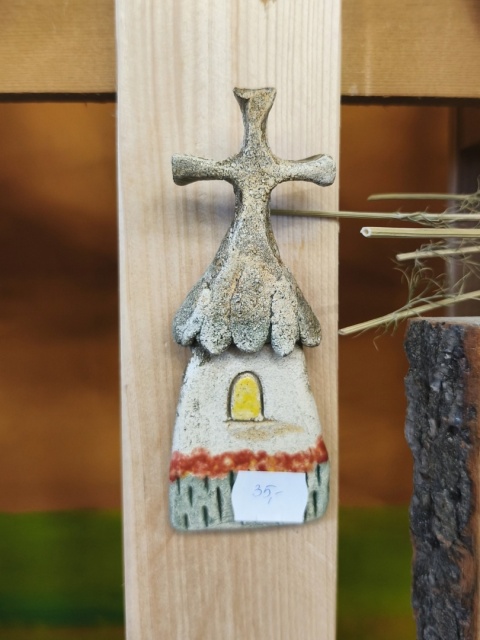 Kapliczka mała ceramiczna Bi ozdoba na ścianę ceramika 2