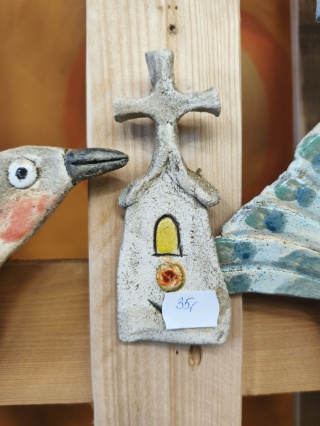 Kapliczka mała ceramiczna Bi ozdoba na ścianę ceramika 3