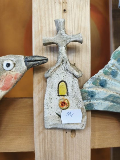 Kapliczka mała ceramiczna Bi ozdoba na ścianę ceramika 3