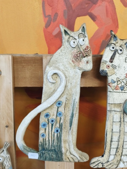 Kot ceramiczny Bi ozdoba na ścianę ceramika 2