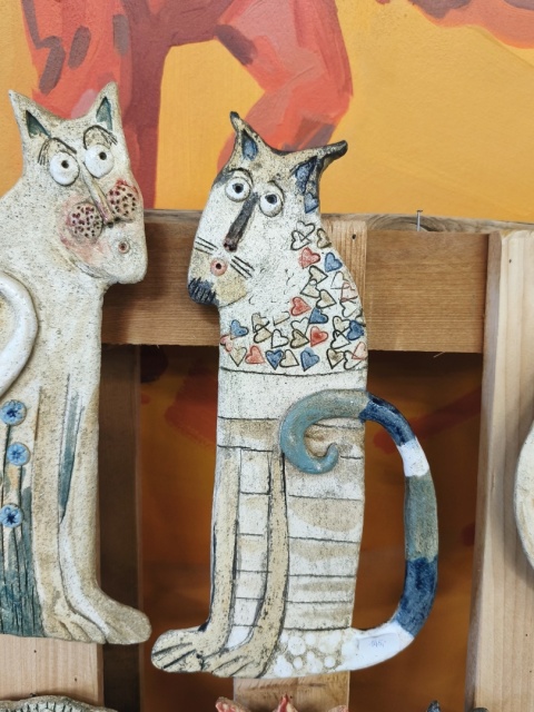 Kot ceramiczny Bi ozdoba na ścianę ceramika 3