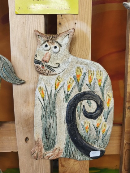 Kot ceramiczny Bi ozdoba na ścianę ceramika 1