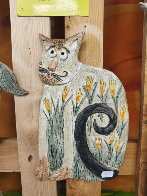 Kot ceramiczny Bi ozdoba na ścianę ceramika 1
