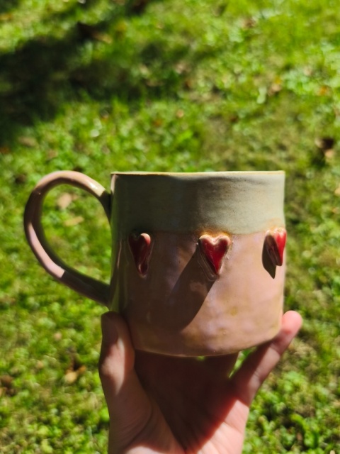 Kubek ceramiczny, ręcznie lepiony nr 11