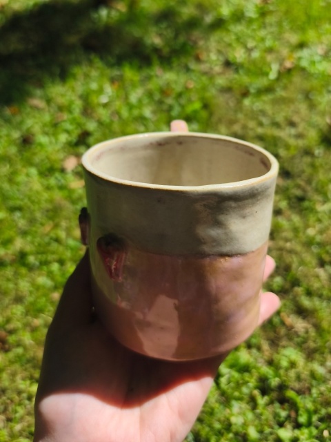 Kubek ceramiczny, ręcznie lepiony nr 11