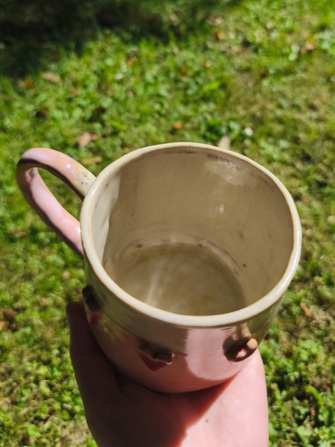 Kubek ceramiczny, ręcznie lepiony nr 11