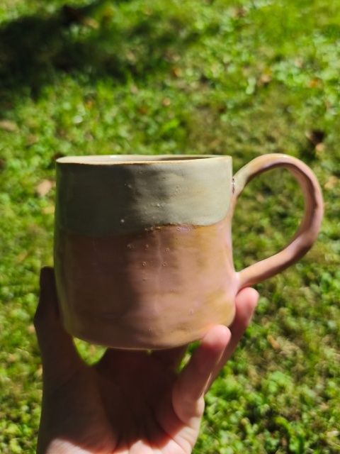 Kubek ceramiczny, ręcznie lepiony nr 11