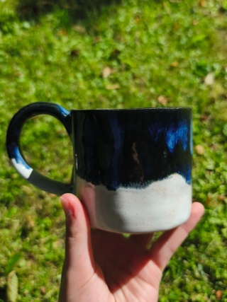 Kubek ceramiczny, ręcznie lepiony nr 12