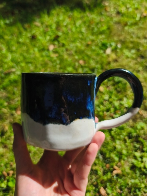 Kubek ceramiczny, ręcznie lepiony nr 12