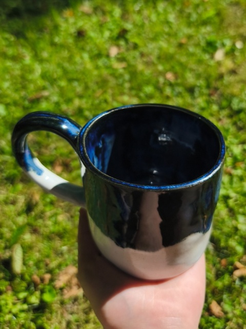Kubek ceramiczny, ręcznie lepiony nr 12