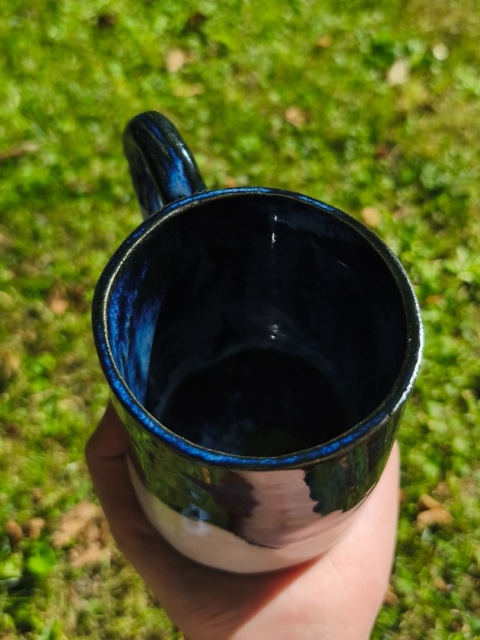 Kubek ceramiczny, ręcznie lepiony nr 12