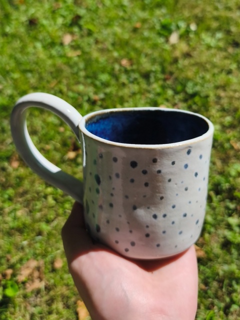 Kubek ceramiczny, ręcznie lepiony nr 13
