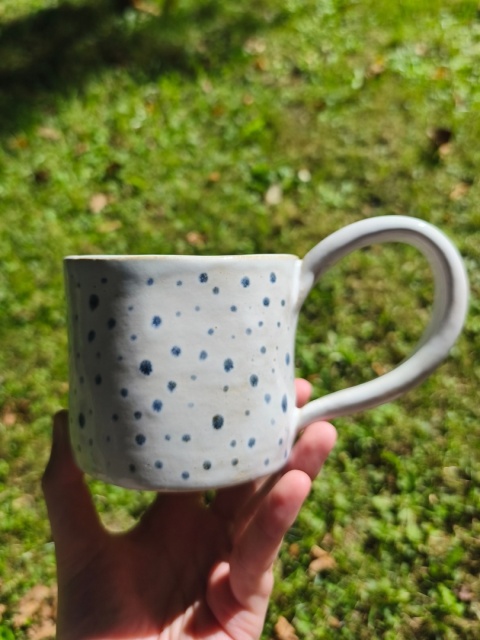 Kubek ceramiczny, ręcznie lepiony nr 13