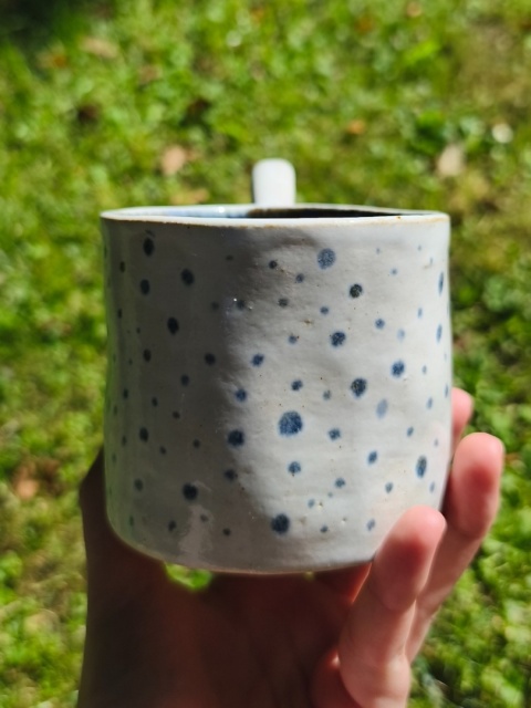 Kubek ceramiczny, ręcznie lepiony nr 13