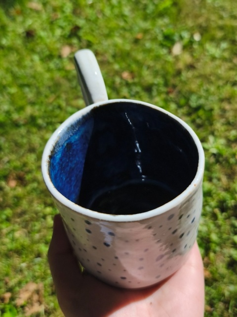 Kubek ceramiczny, ręcznie lepiony nr 13