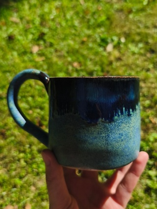 Kubek ceramiczny, ręcznie lepiony nr 14