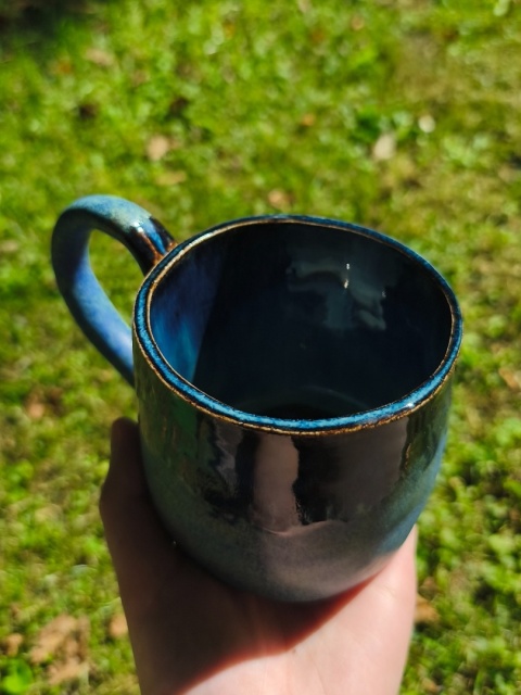 Kubek ceramiczny, ręcznie lepiony nr 14