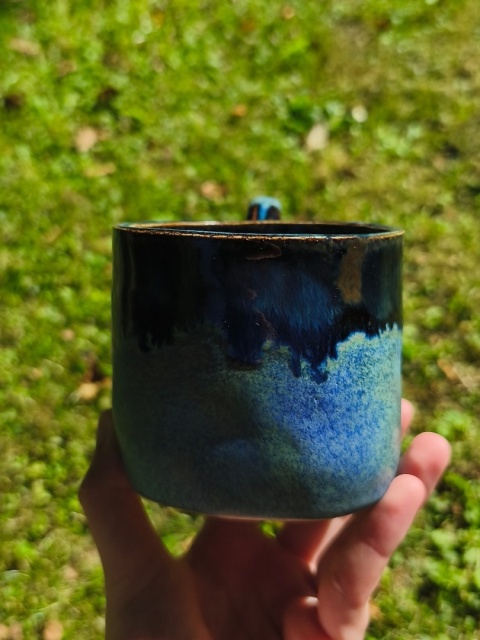 Kubek ceramiczny, ręcznie lepiony nr 14