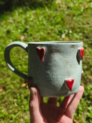 Kubek ceramiczny, ręcznie lepiony nr 15