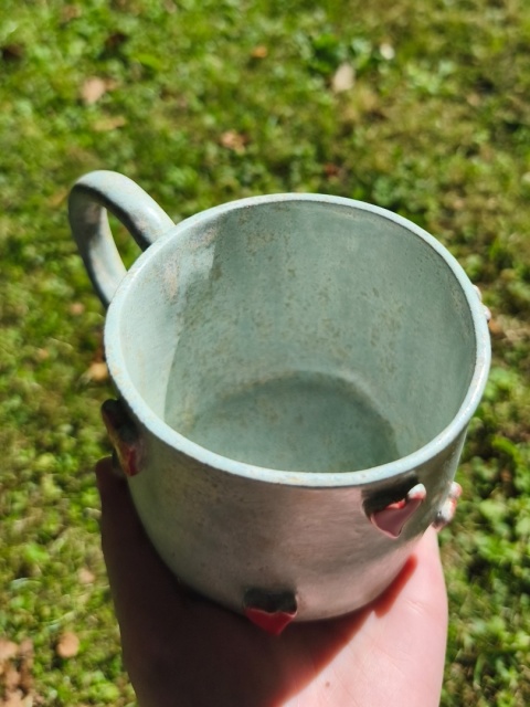 Kubek ceramiczny, ręcznie lepiony nr 15
