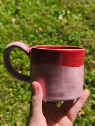 Kubek ceramiczny, ręcznie lepiony nr 16