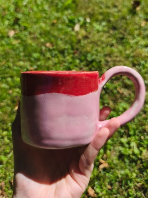 Kubek ceramiczny, ręcznie lepiony nr 16