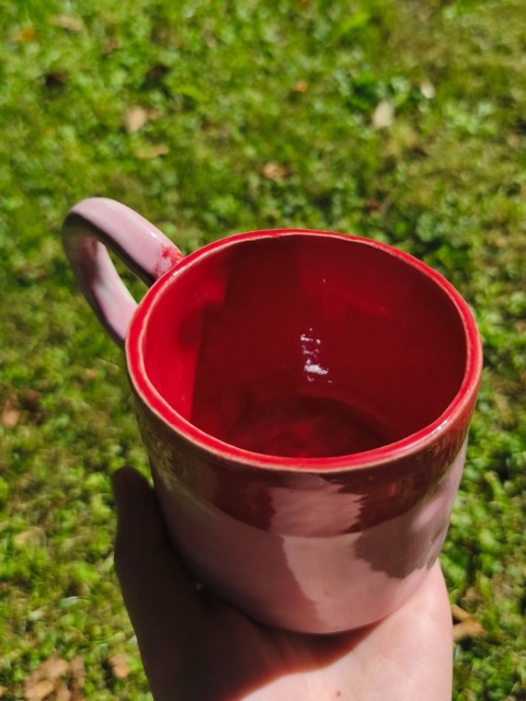 Kubek ceramiczny, ręcznie lepiony nr 16