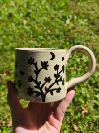 Kubek ceramiczny, ręcznie lepiony nr 17