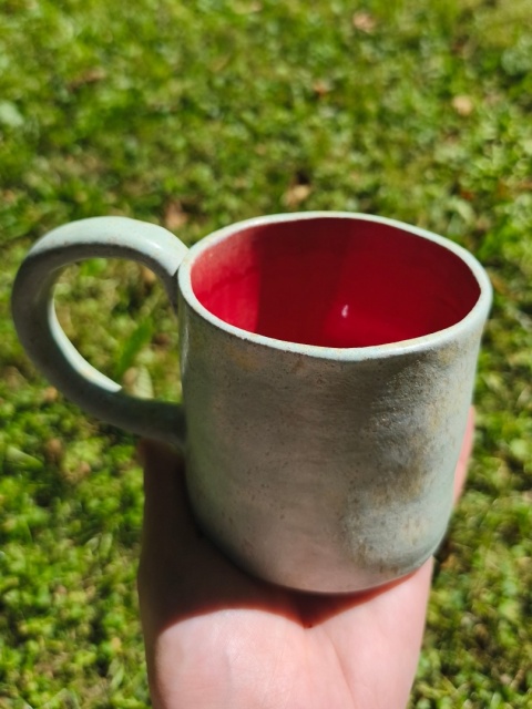 Kubek ceramiczny, ręcznie lepiony nr 18