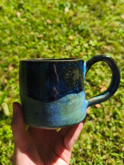 Kubek ceramiczny, ręcznie lepiony nr 19