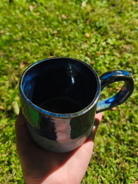 Kubek ceramiczny, ręcznie lepiony nr 19