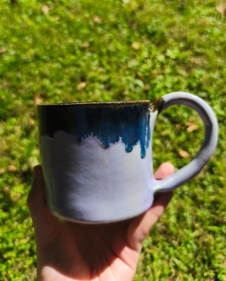 Kubek ceramiczny, ręcznie lepiony nr 20