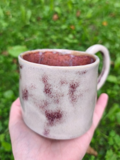 Kubek ceramiczny, ręcznie lepiony nr 2