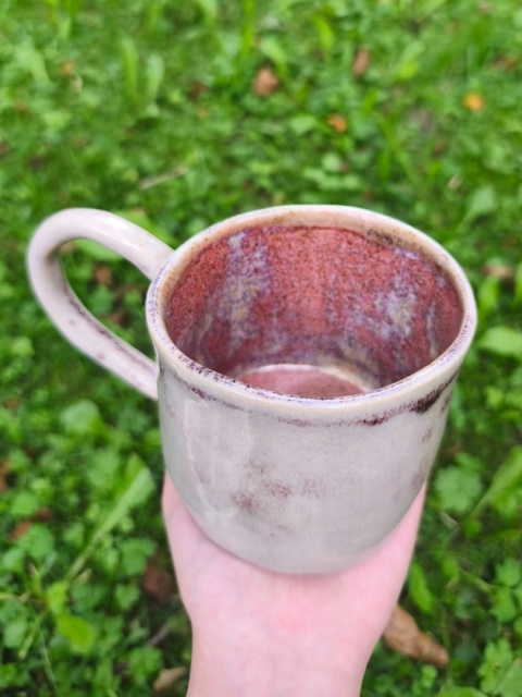 Kubek ceramiczny, ręcznie lepiony nr 2