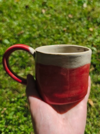 Kubek ceramiczny, ręcznie lepiony nr 21
