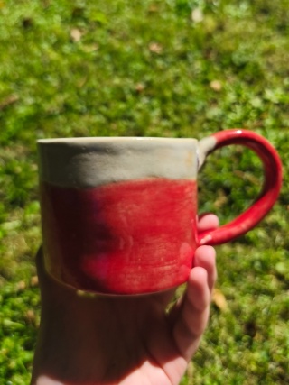 Kubek ceramiczny, ręcznie lepiony nr 21