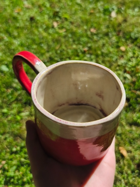 Kubek ceramiczny, ręcznie lepiony nr 21