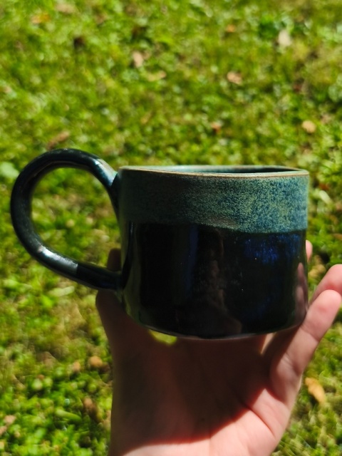 Kubek ceramiczny, ręcznie lepiony nr 22