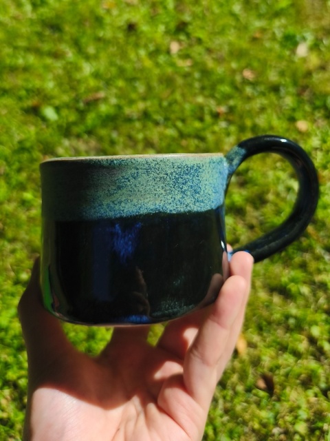 Kubek ceramiczny, ręcznie lepiony nr 22