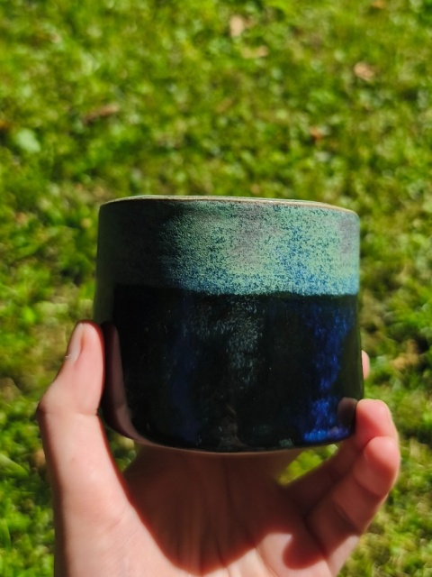 Kubek ceramiczny, ręcznie lepiony nr 22