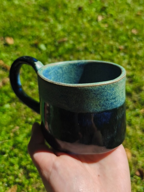 Kubek ceramiczny, ręcznie lepiony nr 22