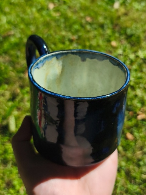 Kubek ceramiczny, ręcznie lepiony nr 23