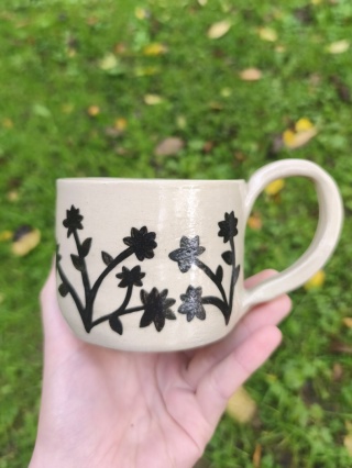 Kubek ceramiczny, ręcznie lepiony nr 24
